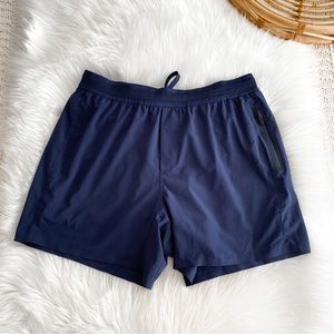 Ten Thousand Training Session Short 5” Navy Dark Blue Lined Liner Zip Pocket M